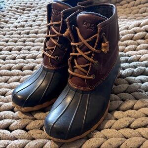 Sperry Dark Brown and Dark Navy Blue Waterproof Boots